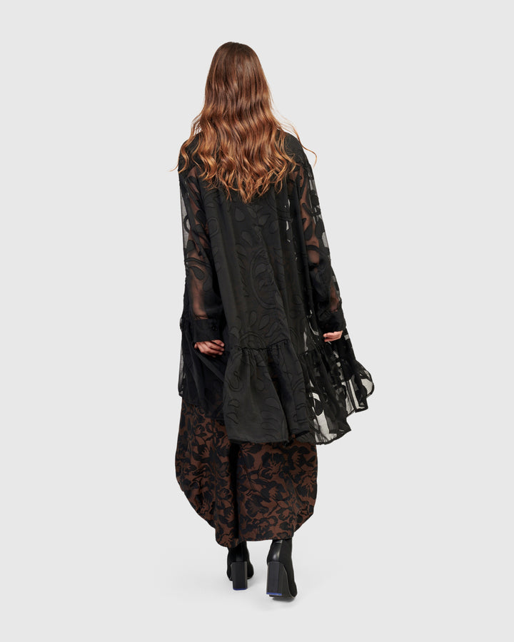 Negroni Babydoll Top, Black