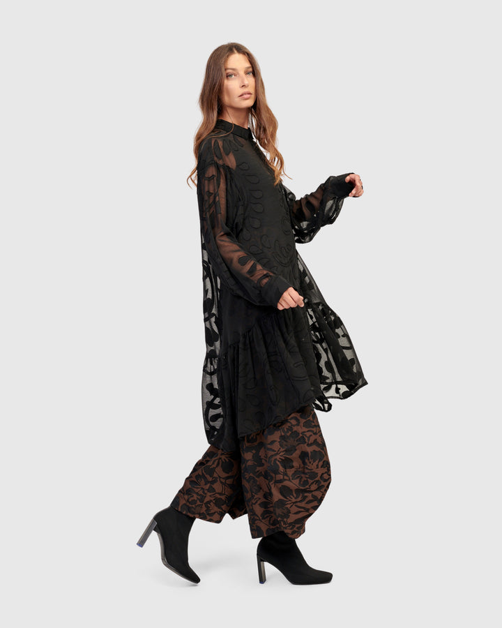 Negroni Babydoll Top, Black