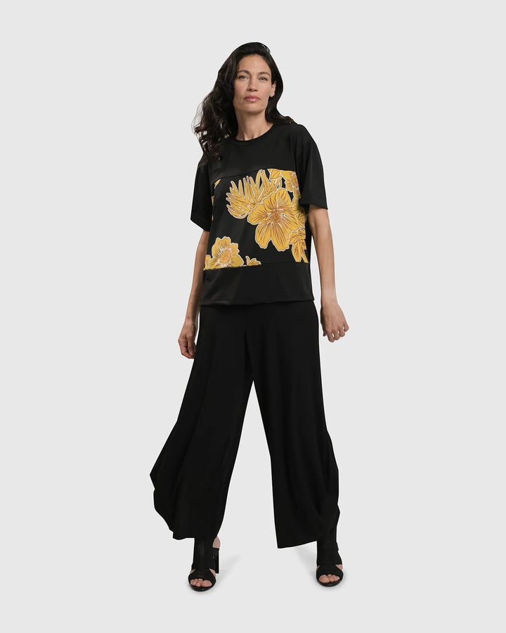 FLOWER GIRL BOXY TOP, GOLD
