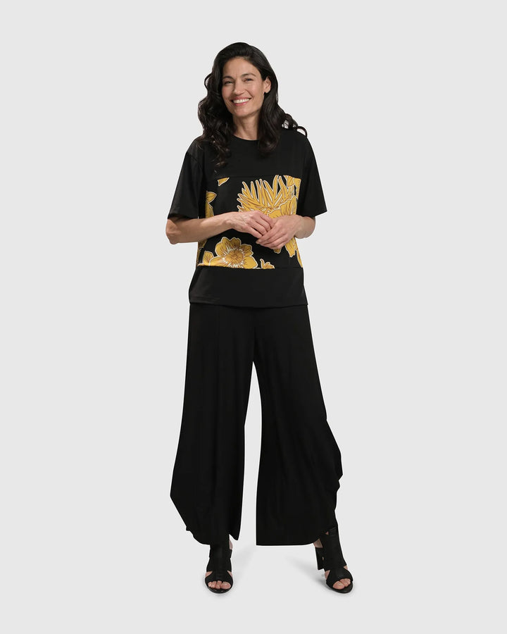 FLOWER GIRL BOXY TOP, GOLD