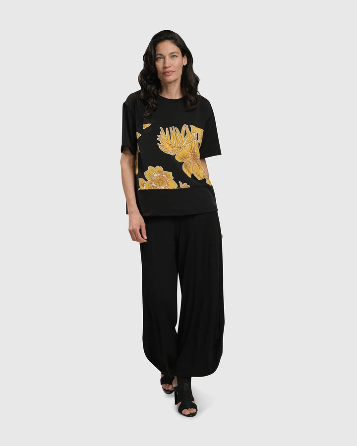 FLOWER GIRL BOXY TOP, GOLD