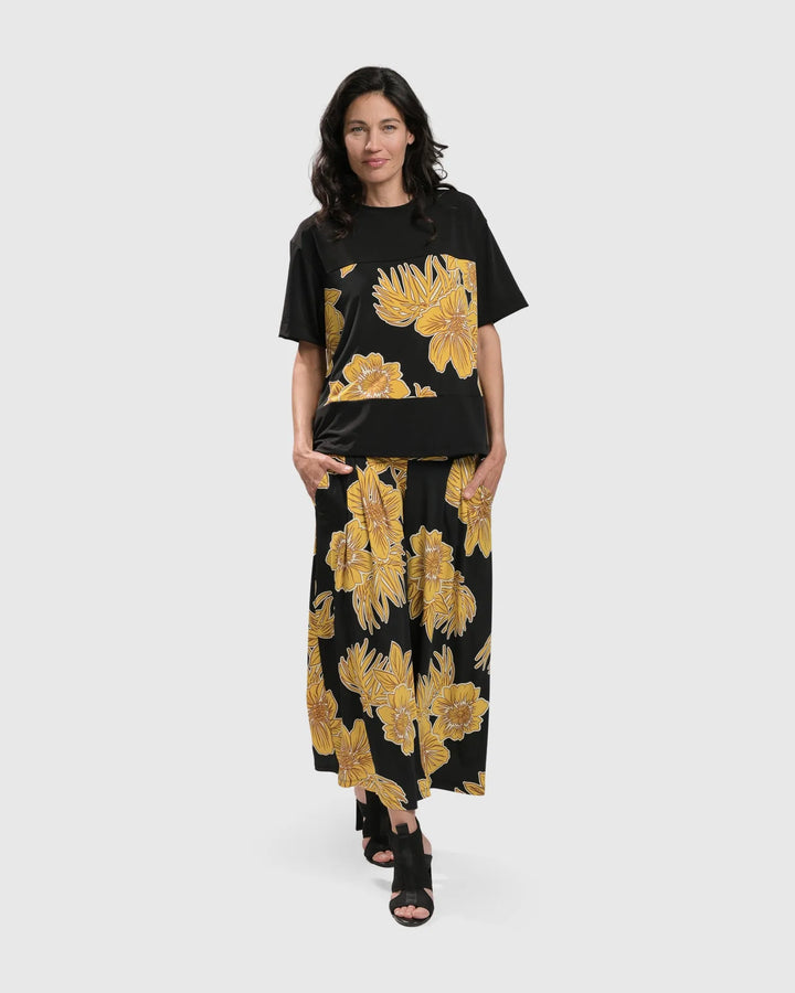FLOWER GIRL BOXY TOP, GOLD