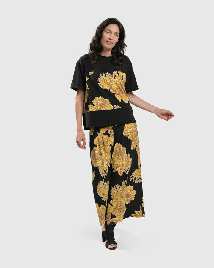 FLOWER GIRL BOXY TOP, GOLD