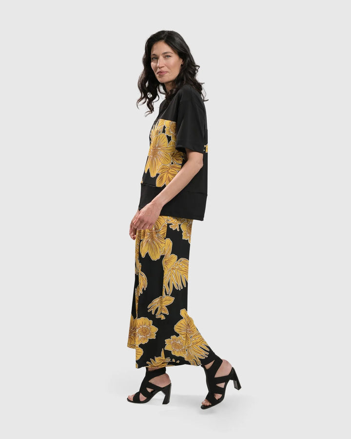 FLOWER GIRL BOXY TOP, GOLD