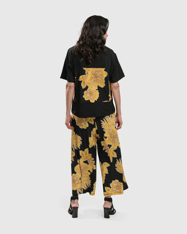 FLOWER GIRL BOXY TOP, GOLD