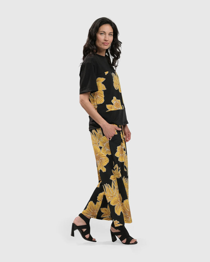 FLOWER GIRL BOXY TOP, GOLD