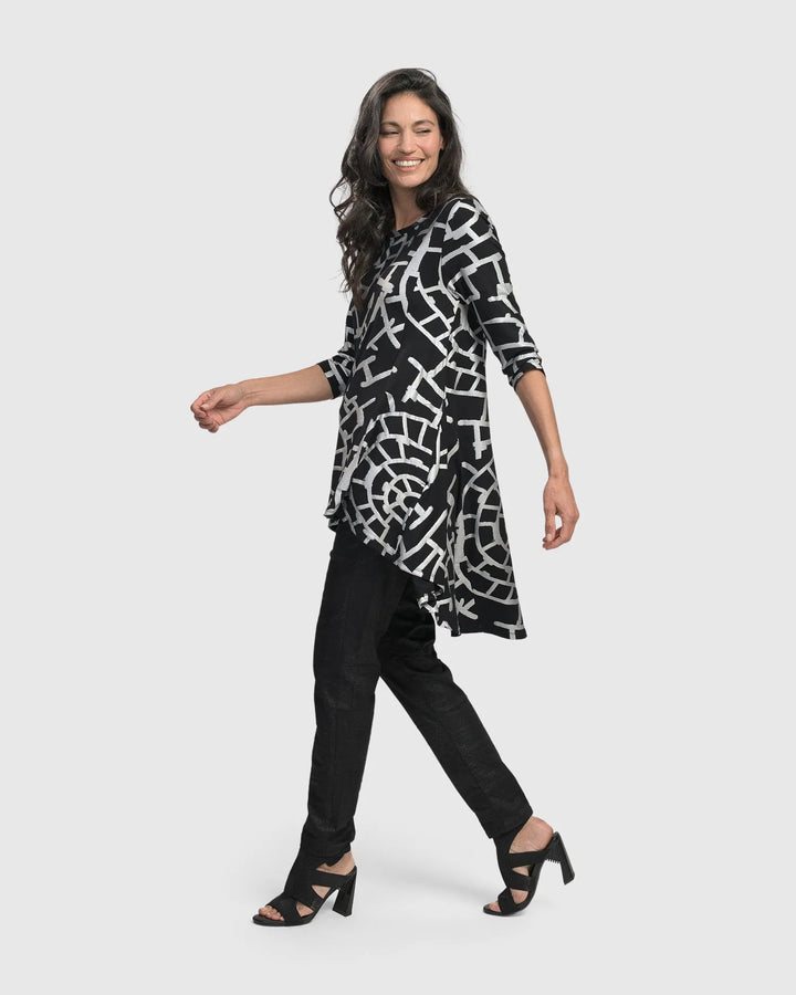 Hypnotic Hi-Lo Tunic Top, Silver