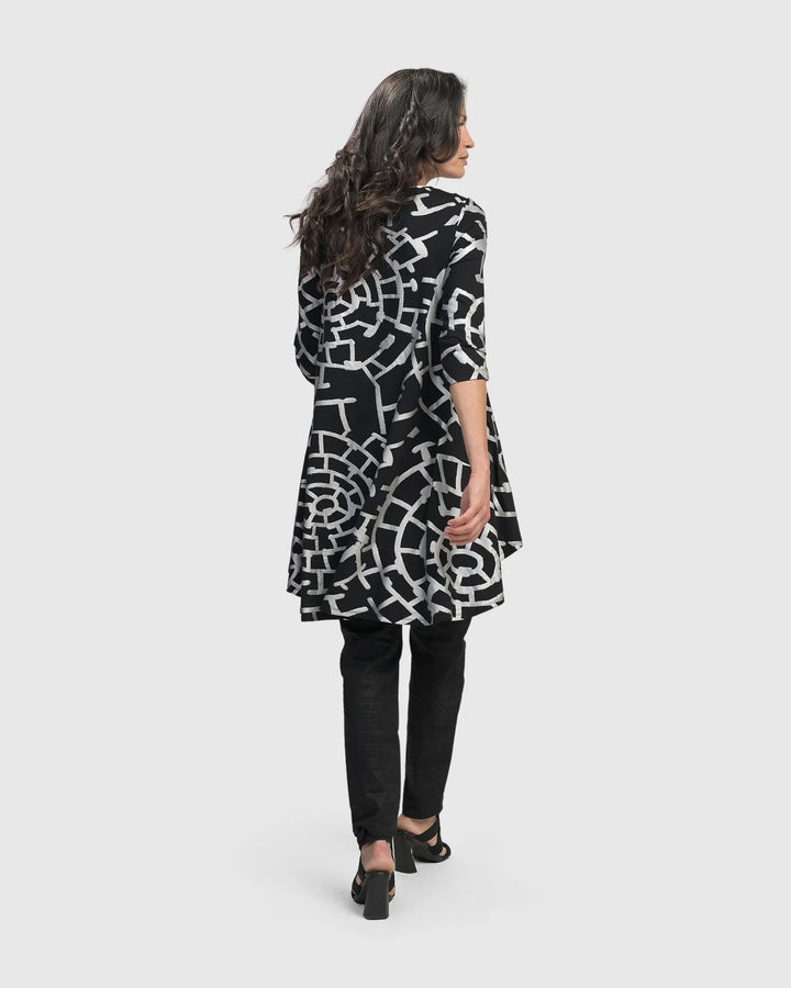 Hypnotic Hi-Lo Tunic Top, Silver
