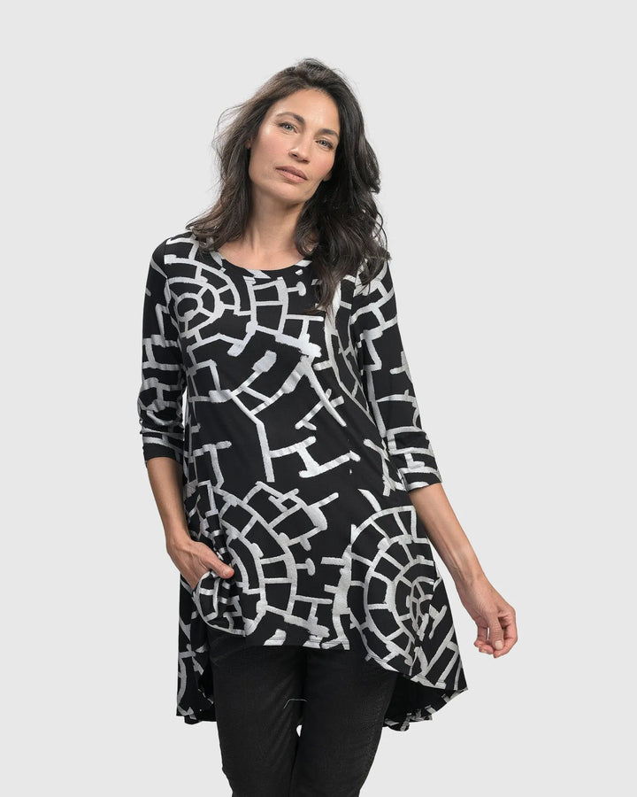 Hypnotic Hi-Lo Tunic Top, Silver