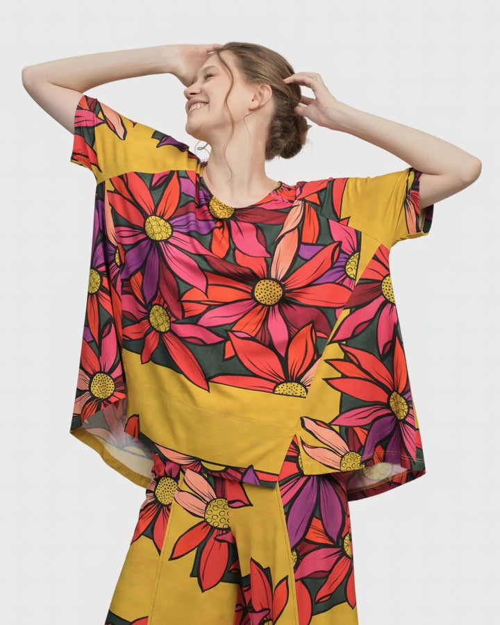 Marigold Trapeze Top, Bouquet