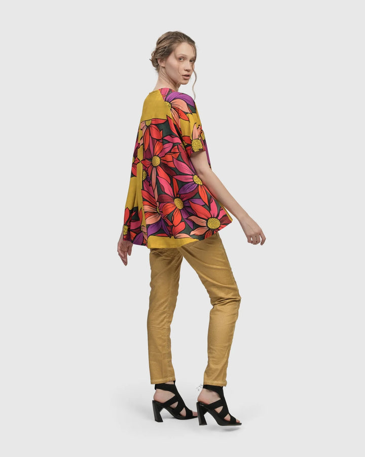 Marigold Trapeze Top, Bouquet