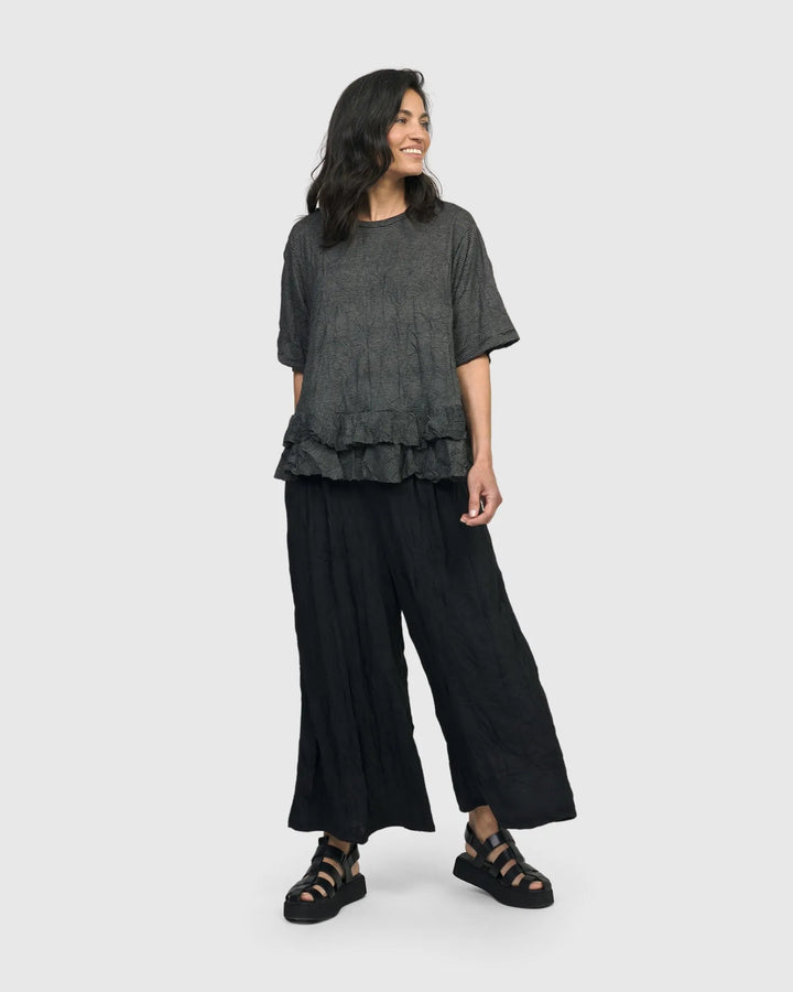 Network Ruffle Tee, Stripes