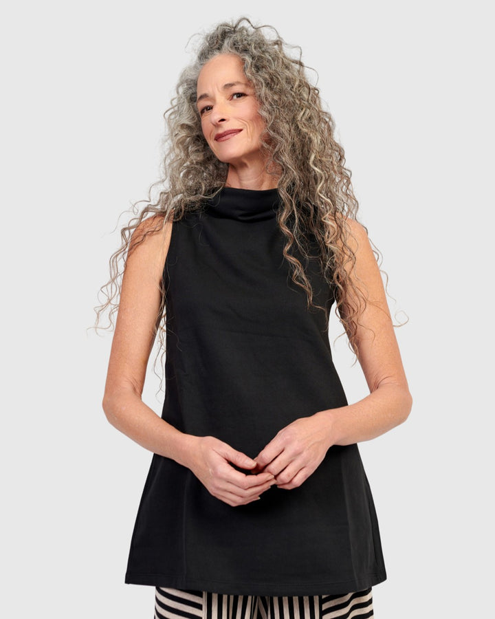 Essential Soft Bistro Top, Black