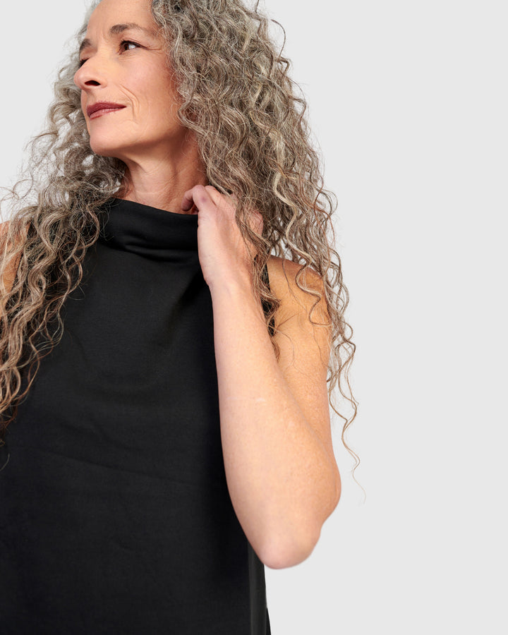 Essential Soft Bistro Top, Black