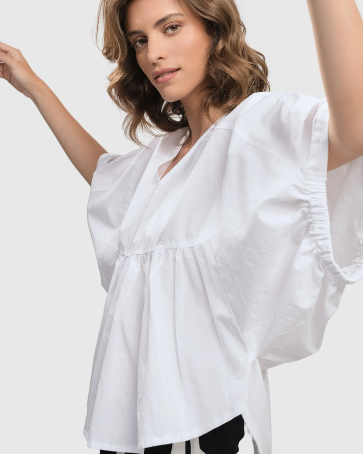 Urban Sophisticate Butterfly Blouse, White