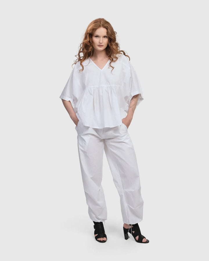 Urban Sophisticate Butterfly Blouse, White