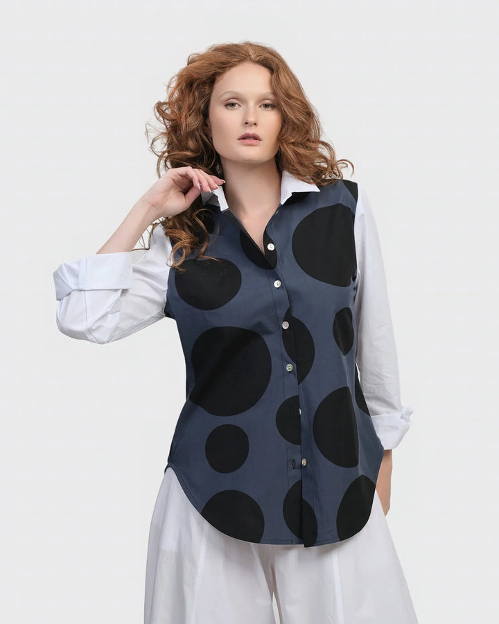 Urban Dots Button Down Shirt, Navy