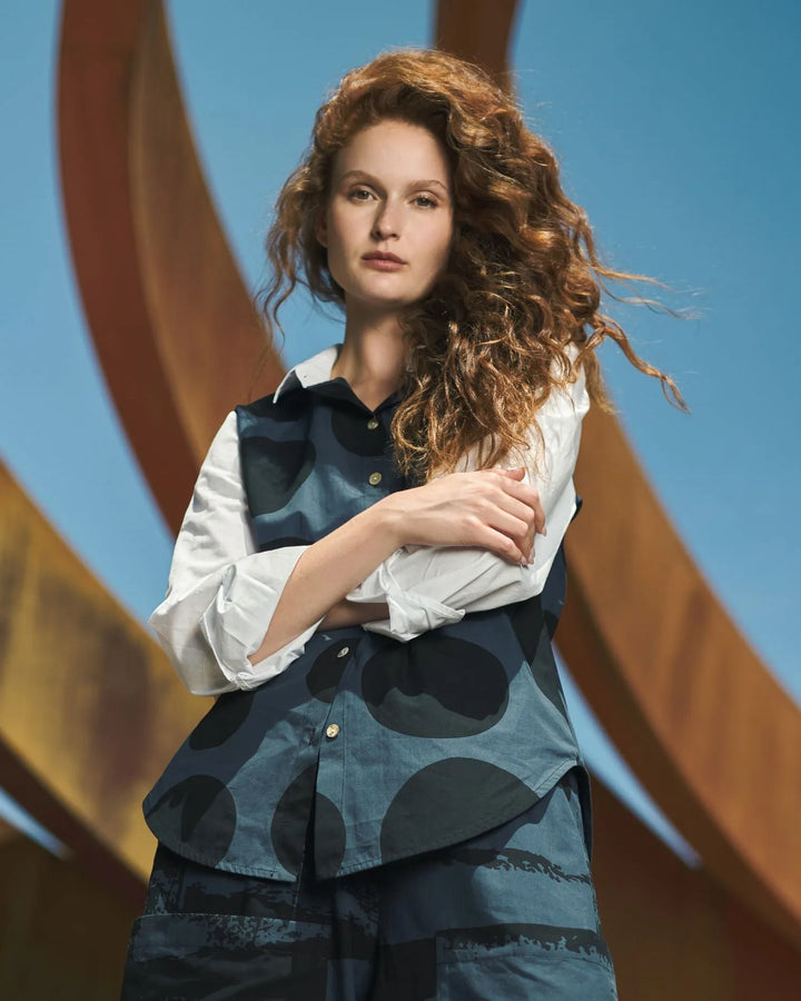 Urban Dots Button Down Shirt, Navy