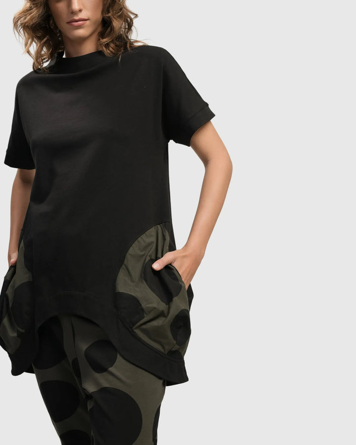 Urban Bells Tunic Top, Khaki