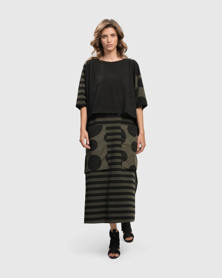 Urban Suntory Cropped Tee, Khaki
