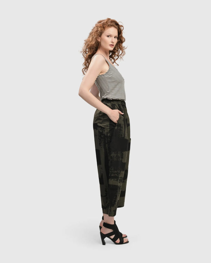 Urban Origami Barrel Pants, Khaki