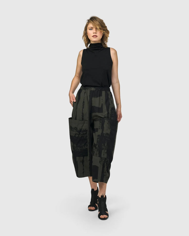 Urban Origami Barrel Pants, Khaki
