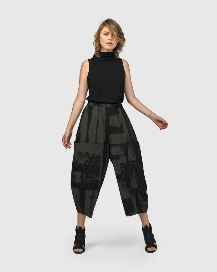 Urban Origami Barrel Pants, Khaki