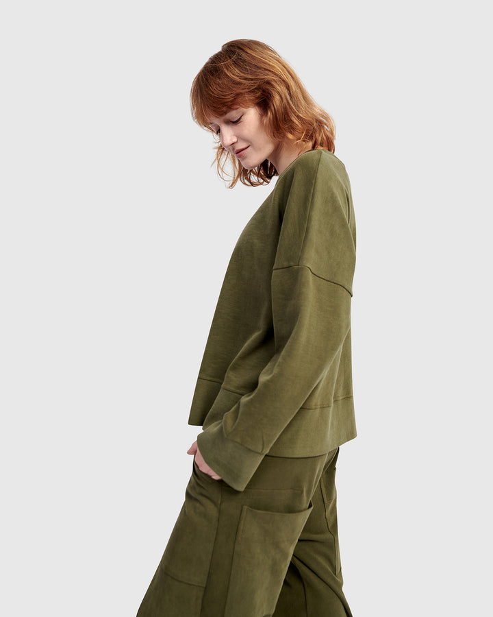 Urban Sirocco Crewneck Top, Olive