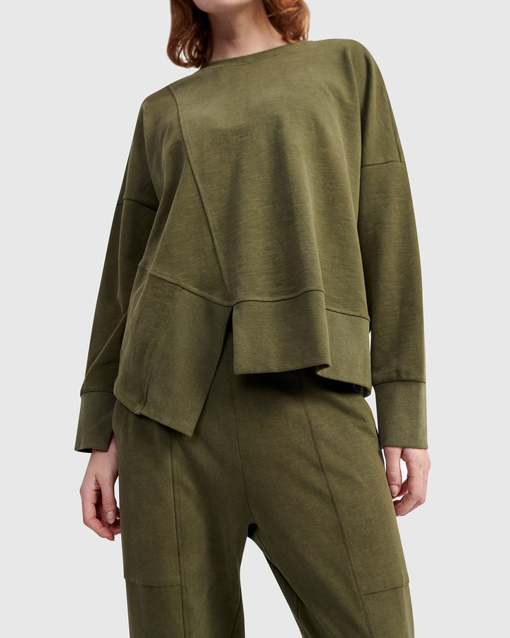 Urban Sirocco Crewneck Top, Olive