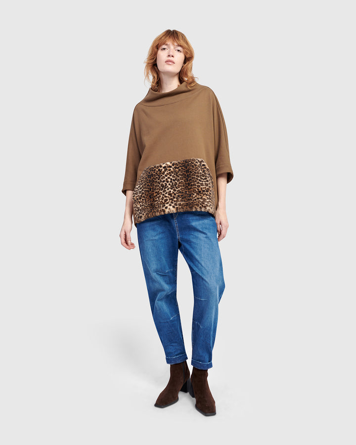 Urban Muff Pullover Top, Camel