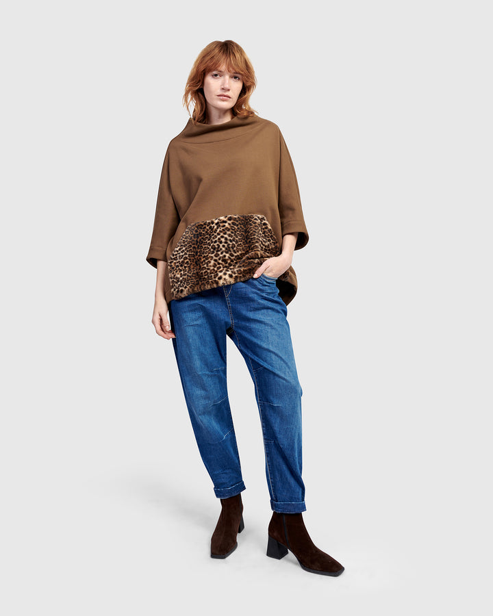 Urban Muff Pullover Top, Camel