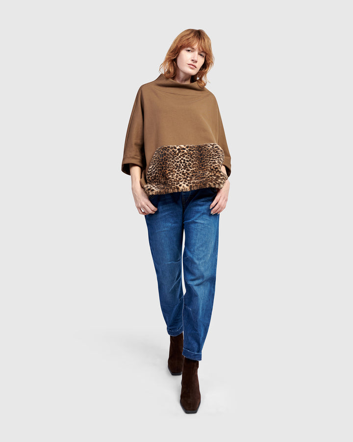 Urban Muff Pullover Top, Camel