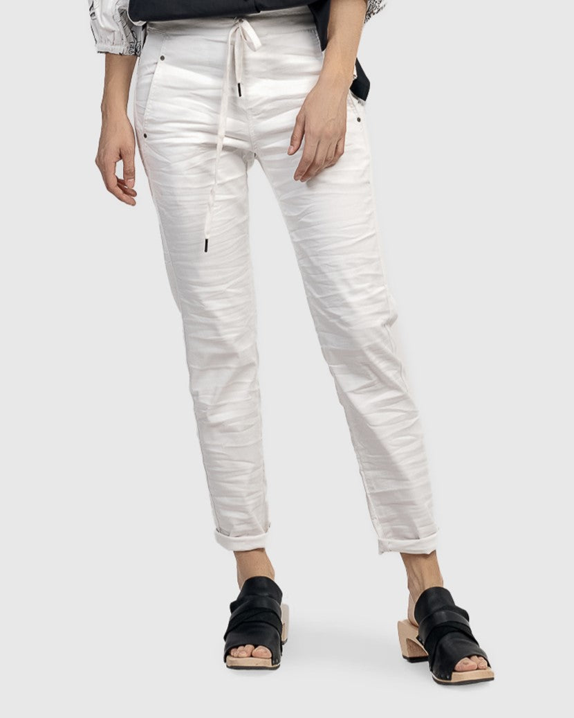Denim Pants White Stretch Jeans For Women Serpent Iconic Stretch