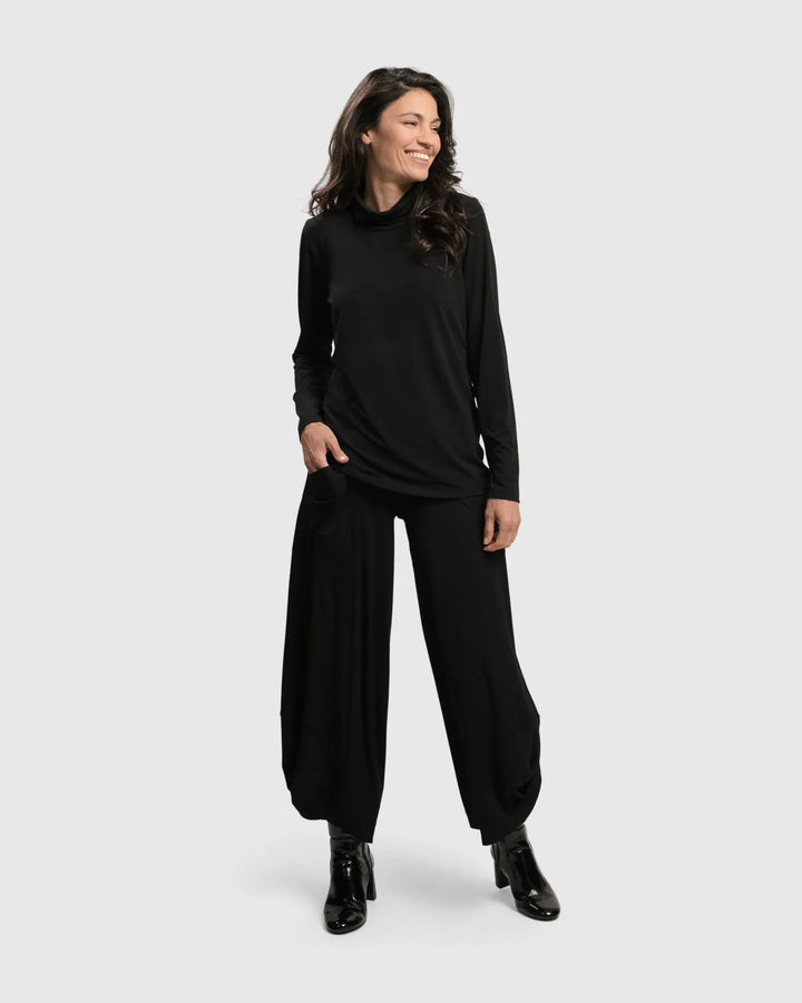 Essential Ultimate Turtleneck Top, Black
