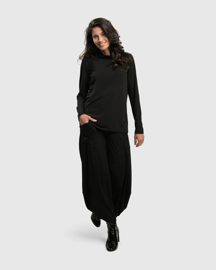 Essential Ultimate Turtleneck Top, Black