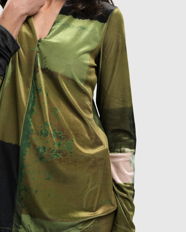 Al Fresco V Neck Pullover, Olive