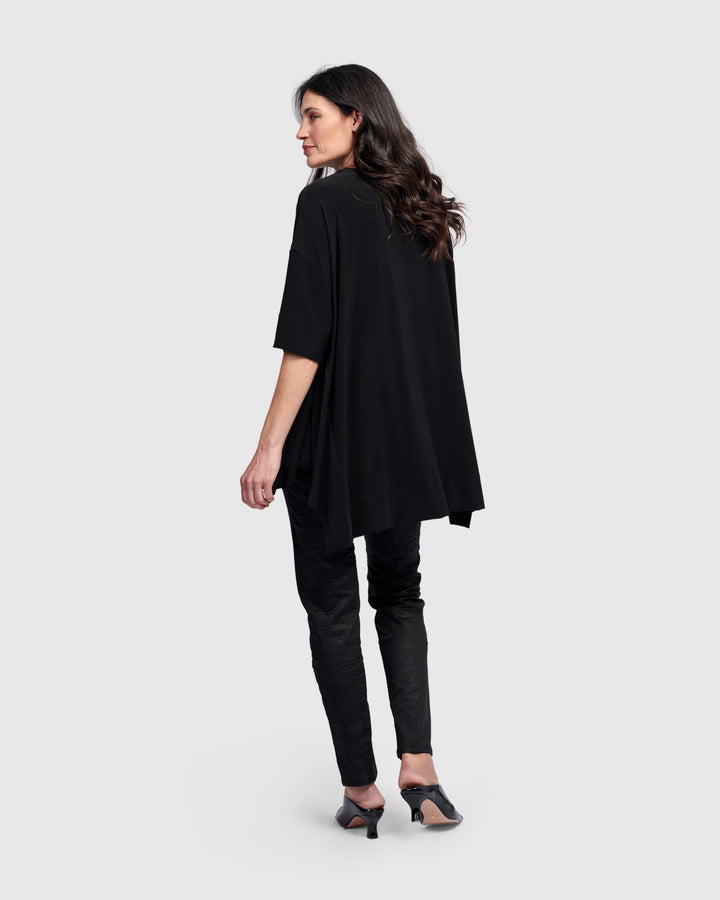 Essential Funnel Trapeze Top, Black
