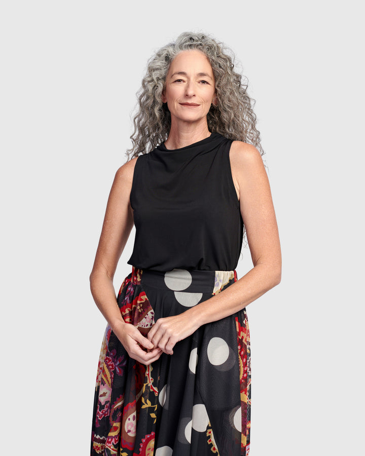 Essential Slinky Bistro Top, Black