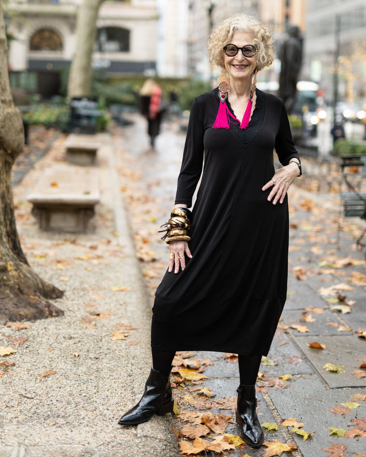 Villanelle Cocoon Dress, Black