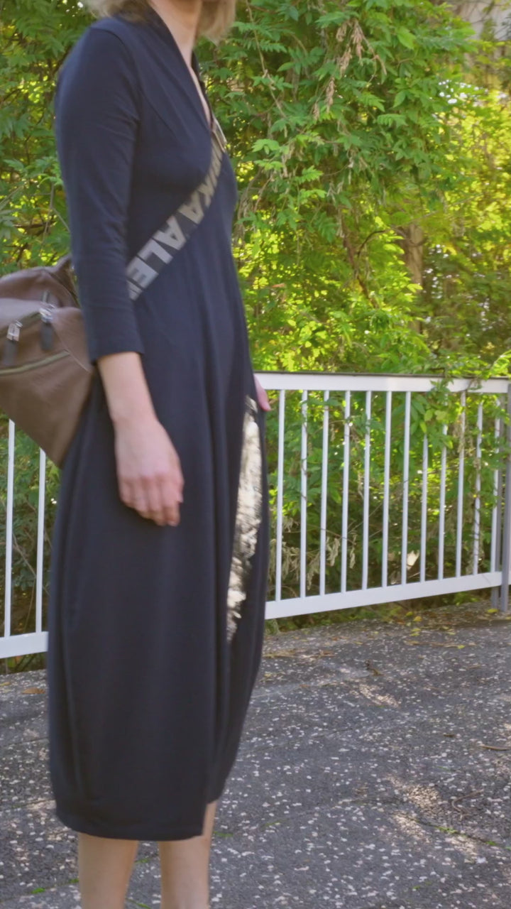 Laurel Cocoon Dress, Navy