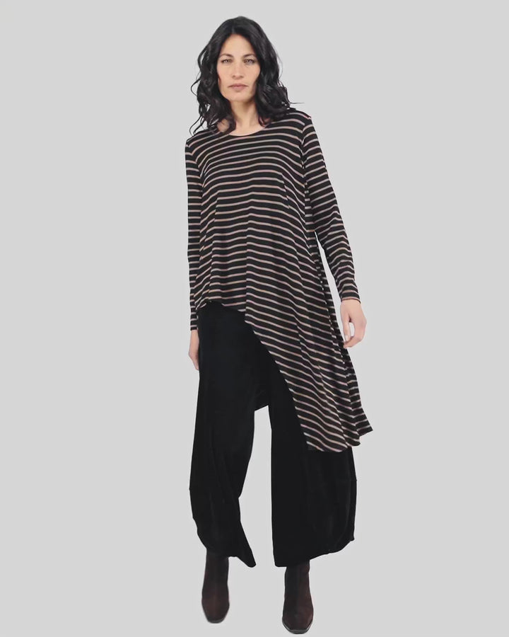 Calypso Hi-Lo Tunic Top, Stripes