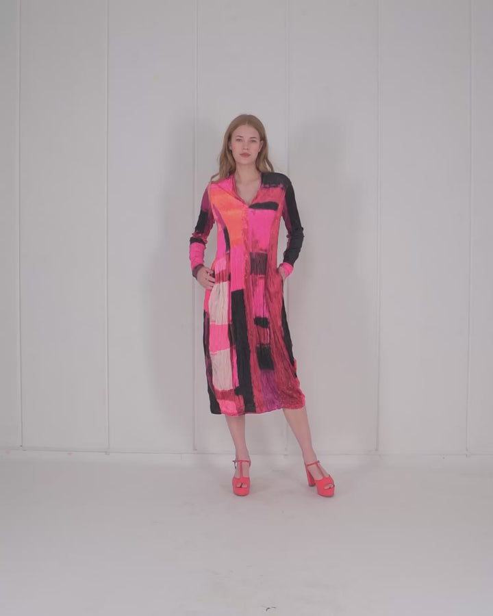 Sunset Strip Cocoon Dress, Magenta