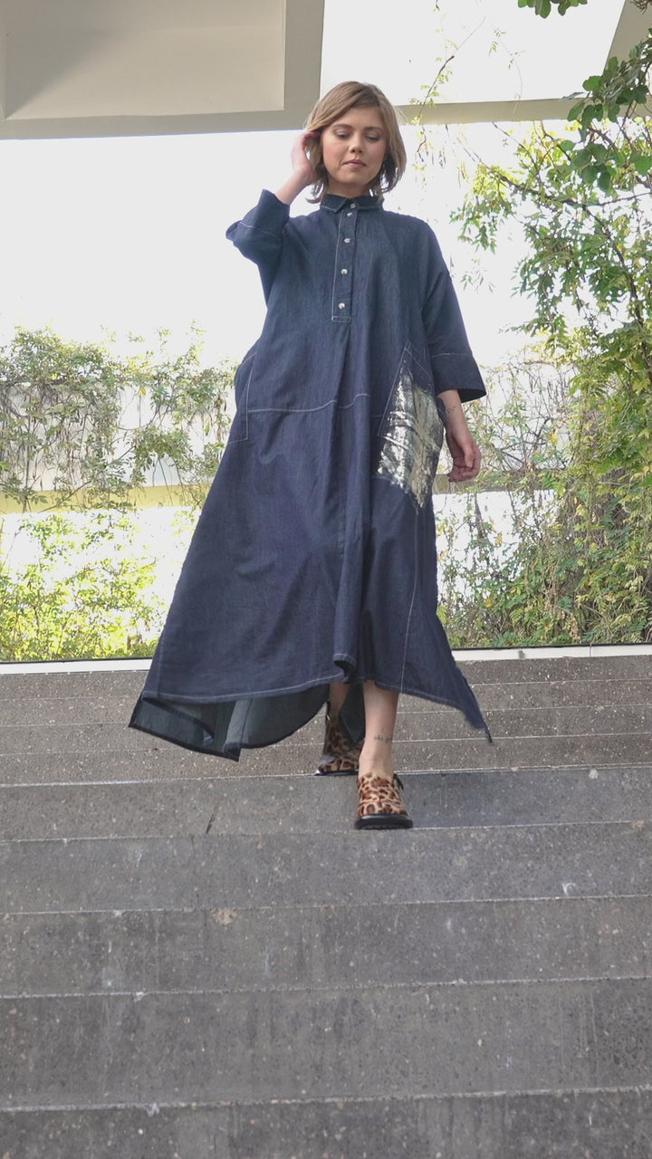 Tacoma Trapeze Dress, Denim