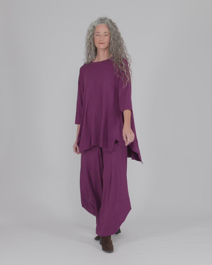 Essential Oversized Trapeze Top, Sangria