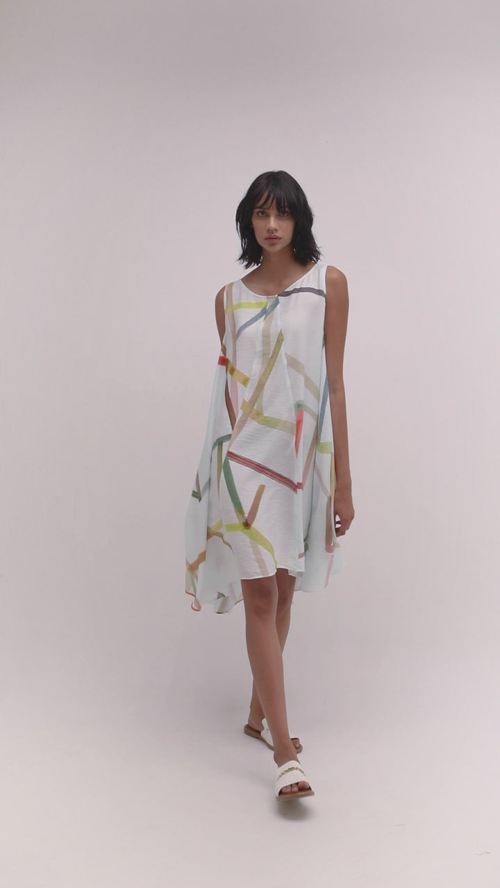 Ozai N Ku Sticks Dress, Trip White