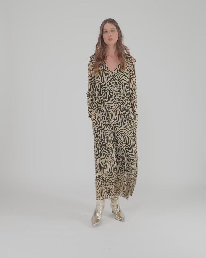 Derby Maxi Dress, Zebra