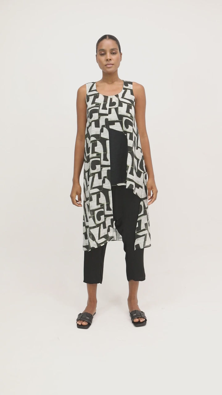Ozai N Ku Glyph Tunic Top, Puzzle