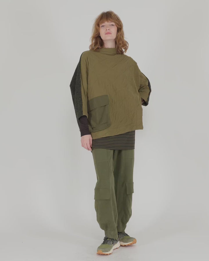 Urban Sah Quilted Pullover, Khaki