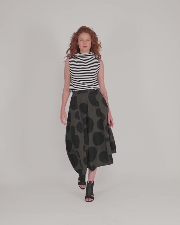 Urban Dots Lotus Balloon Skirt, Khaki