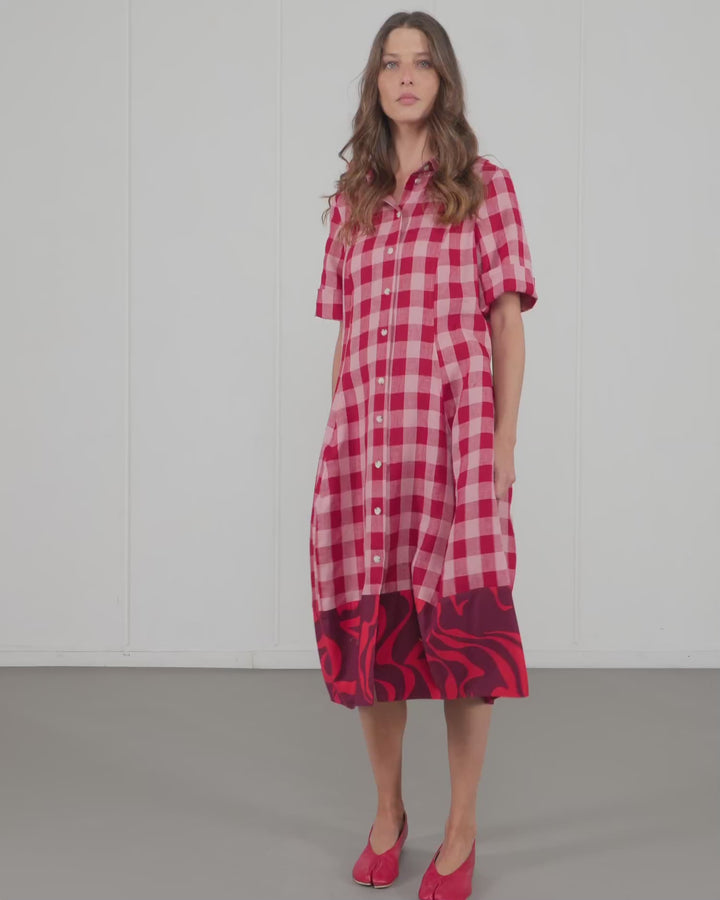 Bunny Wonderful Shirt Dress, Check